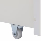 thumbnail of Merax Stauraumbett Doppelbett 140x200 Massivholzbett mit Schublade @ Kopfteil Bücherregal & Lattenrost Weiß