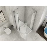 thumbnail of Box Doccia Semicircolare H195cm Anta Battente Cristallo 8mm - 80x80