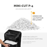 thumbnail of Fellowes Distruggidocumenti a miniframmento AutoMax™ 80M, 80 fogli automatico e 8 manuale, uso personale, cestino 17L, sicurezza P-4, nero, 4621501