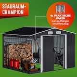 thumbnail of GARDEBRUK® XXL Gerätehaus Fundament Schiebetür Anthrazit Geräteschuppen