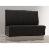 thumbnail of Gastro Sitzbank Berlin | Edelstahl | gestreift | 120 cm breit | schwarz | Bistro Sitzbank | Dinerbank