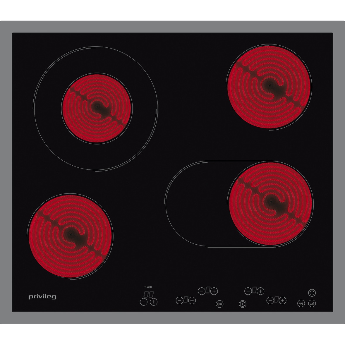 PRIVILEG PCTAC K6041/1 IN Glaskeramik Elektro Kochfeld Breite 57.7 cm autark