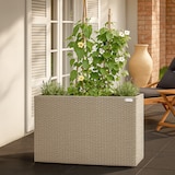 thumbnail of Casaria Poly Rattan Blumentopf herausnehmbar Creme