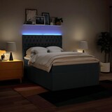 thumbnail of vidaXL Boxspringbett mit Matratze Blau 160x200 cm Stoff