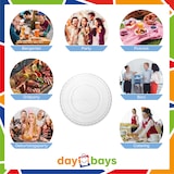 thumbnail of DayBays 50 Stk. Dom Deckel mit Loch für Smoothie Becher Shakebecher Ø95mm transparent RPET