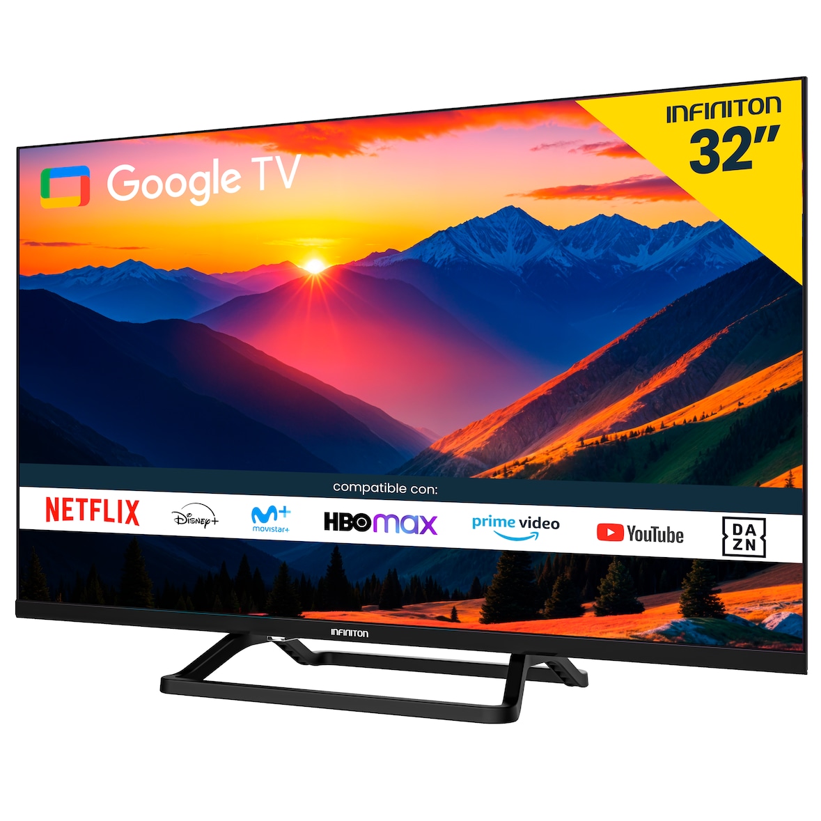 TV Infiniton LED 32” INTV-A32G24 - Smart TV - Chromecast - DVB-T2 & DVB-S2 - WiFi - USB Grabador – E