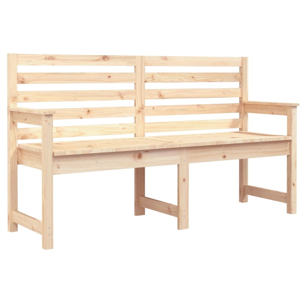 Helloshop26 - Banco de jardim mobiliário de exterior para pátio ou terraço 159,5 x 48 x 91,5 cm madeira maciça de pinho 02_0011262