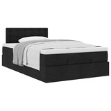 thumbnail of vidaXL Ottoman-Bett mit Matratze Schwarz 120x190 cm Stoff