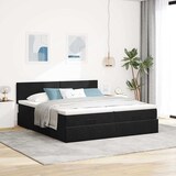 thumbnail of vidaXL Ottoman-Bett mit Matratzen & LEDs Schwarz 200x200 cm Samt