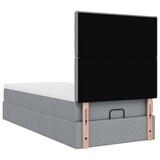 thumbnail of vidaXL Ottoman-Bett mit Matratze Hellgrau 80x200 cm Stoff