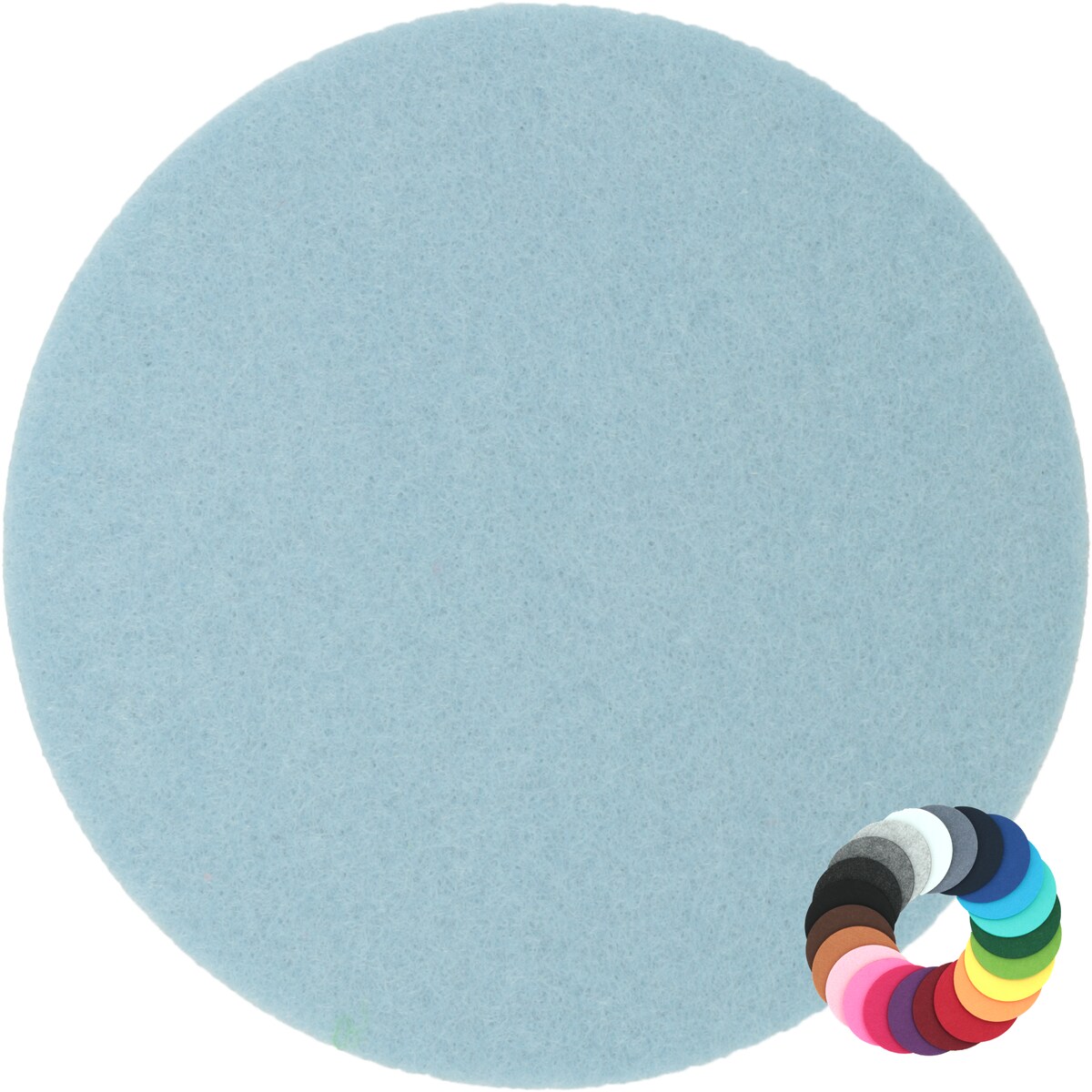 BIASTO - Premium Filz Untersetzer - rund 20cm - Farbe: baby-blau (HF051). Design Glas-Untersetzer für Getränke, Tisch, Bar, Tasse, Vase