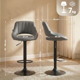 thumbnail of Barhocker Milet Kunstleder grau/schwarz