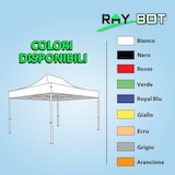 thumbnail of RAY BOT Gazebo pieghevole 3x3 blu Exa 45mm TOP alluminio con laterali. PVC 350g