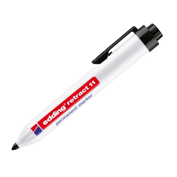 Permanentmarker edding retract 11 nachfüllbar Druckmechanik 1,5-3mm schwarz