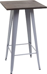 thumbnail of Décoshop26 - Bistro-Bartheke mit Holz- und grauer Metallplatte Industriedesign 107 x 60 x 60 cm 04_0008511