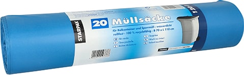 Starpak 200 Müllsäcke, LDPE 120 l 110 cm x 70 cm blau