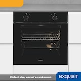 thumbnail of Exquisit Einbaubackofen EBE255-020 schwarz | Energieeffizienzklasse A | 59,0 l Garraum | Einbaubackofen 60 cm
