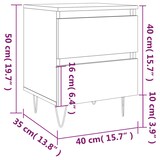 thumbnail of Table de chevet sonoma gris 40x35x50 cm bois d’ingénierie – Modèle Essence Pure