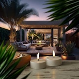 thumbnail of LED Maxi Teelichter Uyuni 2 Stück aufladbar 6cm Timer Außen Feier Tischdeko