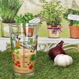 thumbnail of Organic Gemüse Trinkglas mit Skala Messbecher 0,3L Milliliter Gramm Backen Saft