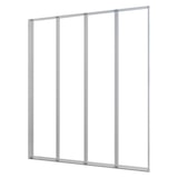 thumbnail of AICA Mampara de Bañera 4 Hojas Plegables Vidrio Templado 4mm Perfil Gris Mate Tamaño:(990-1000)x1400mm