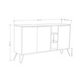 thumbnail of Dmora Credenza Dpenz, Buffet da soggiorno, Madia da salotto, Dispensa da cucina, 142x36h83 cm, Bianco