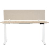 thumbnail of tectake Bureauscheidingswand Noisy met afgeronde hoeken - 160 x 40 cm, beige - 405118