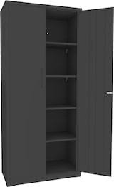 thumbnail of Armadio Armadietto In Metallo Multiuso Doppia Anta 5 Ripiani Regolabili Chiusura Con Doppia Chiave Mobiletto Documenti Ufficio 180x80x40 Cm Nero