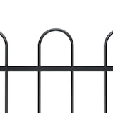 thumbnail of vidaXL Gartenzaun mit Bögen Stahl 1426 x 120 cm Schwarz