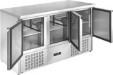 thumbnail of GastroHero Kühltisch Mini Edelstahl GN 1/1 3-türig +2 °C bis +8 °C 368 L Profi Gastronomie Kühltisch ECO 3/0 1370x700x877 mm