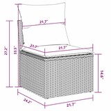 thumbnail of vidaXL Garten-Sofa-Set mit Kissen 14 pcs Schwarz 110 x 55 x 71 cm