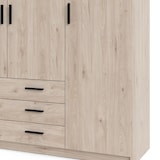 thumbnail of Spell Kleiderschrank B183 cm 4 Türen und 3 Schubladen Hickory-Dekor.