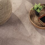 thumbnail of Teppich Kurzflor waschbar Unifarben Wohnzimmer schmutzabweisend Taupe Rund 200D | 100% Polyester | Florhöhe: 10 mm | pflegeleicht