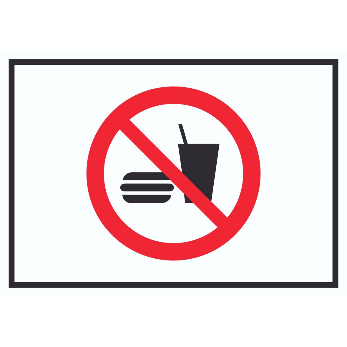 Essen und Trinken verboten 2 Symbol Schild A5 (148x210mm)