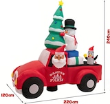 thumbnail of COSTWAY Aufblasbarer Weihnachtsmann am Steuer eines Autos, LED-Weihnachtsdekoration mit Schneemann, Weihnachtsbaum