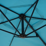 thumbnail of Muurparasol Casoria, zweefparasol balkonparasol parasol, 3m kantelbaar, polyester aluminium/staal 9kg ~ turquoise