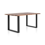 thumbnail of SalesFever Esstisch aus Akazie | 160 x 90cm | Tischplatte 35 mm Akazie natur | Gestell U-Form Metall schwarz | B 160 x T 90 x H 75cm | natur–schwarz