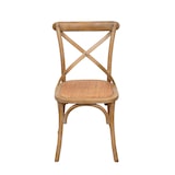 thumbnail of Sedia con braccioli Thonet in frassino, finitura bianca anticata, seduta in paglia di Vienna, elegante e resistente