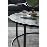 thumbnail of FineBuy Couchtisch Rund Ø 80 cm Wohnzimmertisch Weiß Marmor Optik Sofatisch
