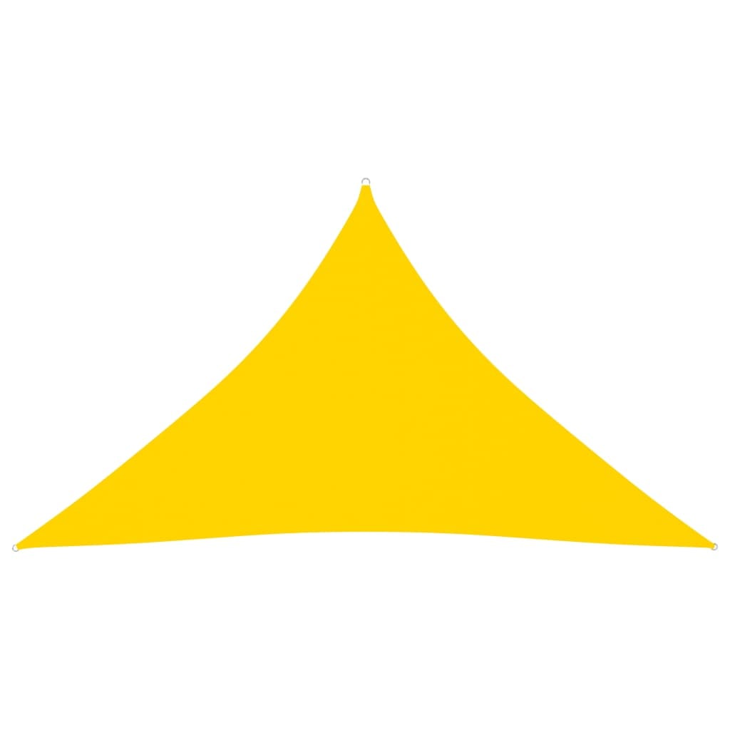 Vela parasole triangolare in tessuto oxford 5x5x6 mt giallo Modello Ombre Mu Prime