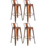 thumbnail of Set De 4 Taburetes Mason Metálicos Cobre