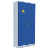 thumbnail of Lüllmann® Umweltschrank, 2 Türen, 4 Wannenböden, 1950 x 916 x 422 mm, lichtgrau/enzianblau