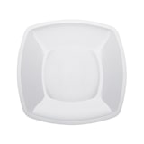 thumbnail of MONOUSO - Wiederverwendbare Robuste Teller PP Flach Quadratisch Weiß "Square" 18cm (15 Stück)