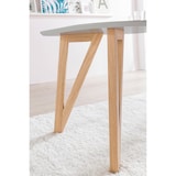 thumbnail of SalesFever eettafel Scandinavisch design | massief eiken onderstel | tafelblad MDF grijs gelakt | 180x90x76 cm
