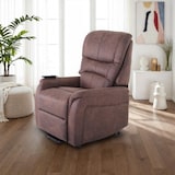 thumbnail of Fernsehsessel mit Aufstehhilfe, Relaxsessel mit elektrischer Liegefunktion, 2 Motoren, 120 kg belastbar, Mikrofaser, Kaffeebraun, Raburg Jan