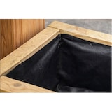 thumbnail of Jardinera rectangular de madera de pino tratada exterior 120x50x42 cm marrón 179 L