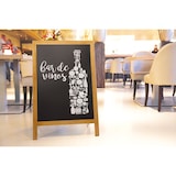thumbnail of Securit® Stoepbord "Deluxe" - Teak - Hout met gelakte rubberhout afwerking - 55x85cm