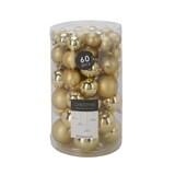 thumbnail of WellHome - Set mit 60 Weihnachtskugeln in Goldfarbe