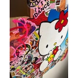 thumbnail of Pop Art Gemälde HELLO KITTY auf Holzpaletten mit der Unterschrift von Vincent STREIFF®