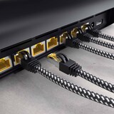 thumbnail of Primewire Patchkabel CAT 7 Rohkabel mit Baumwollummantelung  - Gigabit Ethernet LAN Kabel - 10 Gbit/s - S/FTP PIMF Schirmung - Netzwerkkabel - 3m